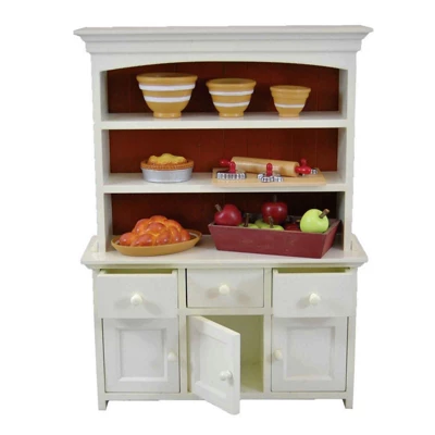 The Queen's Treasures 18 Inch Doll Wooden Farmhouse Cupboard Dish Hutch 5 The Queen's Treasures 18 Inch Doll Wooden Farmhouse Cupboard Dish Hutch - Image 3