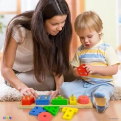 Shape Sorter Color Wooden Bard - Kids Early Learning Toddler Shape Sorter Toys Stack And Sort - 20 Pieces Geometric Board Puzzle - Play22Usa -Best Toy Store GUEST 09aefa91 08fe 439a 9c3c b40594536d2a