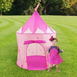 Toy Time Kids' Foldable Popup Princess Castle Play Tent With Carrying Bag - Pink -Best Toy Store GUEST 09f3f041 c359 40ee ab72 17e6613f3d1f