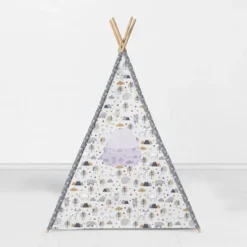 Bacati - Woodlands Gray/Beige Play Tent For Kids/Toddlers, 100% Cotton Percale Fabric Cover -Best Toy Store GUEST 0f97cd8e 25ab 4342 a74c 6611d8cd28e2