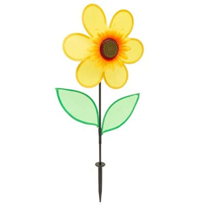 Okuna Outpost 2 Pack Sunflower Wind Spinners Yellow Pinwheels For Yard And Garden Outdoor Decor, 12 X 24 In 6 Okuna Outpost 2 Pack Sunflower Wind Spinners Yellow Pinwheels For Yard And Garden Outdoor Decor, 12 X 24 In - Image 4