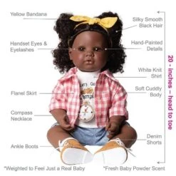 Adora Realistic Black Baby Doll Happy Camper Toddler Doll - 20 Inch, Soft CuddleMe Vinyl, Black Hair, Brown Eyes -Best Toy Store GUEST 1bb6d13b 2a94 4e0f 9ce7 7bff1b7af85c