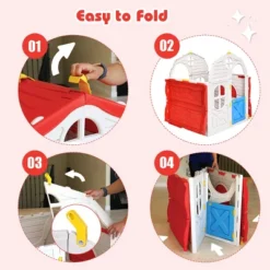 Costway Kids Cottage Playhouse Foldable Plastic Play House Indoor Outdoor Toy Portable -Best Toy Store GUEST 1eed9876 71e7 4a88 8222 2e9b8ad7ab1b
