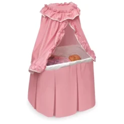 Badger Basket Kisses Rocking Doll Bassinet - Pink/White -Best Toy Store GUEST 1f3ec27c 91d3 4783 b613 970c239a19ce