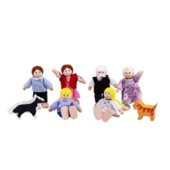 Bigjigs Toys Wooden Doll Family Set