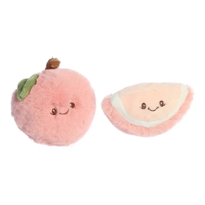 Ebba Mini Peach Rattle & Crinkle Set Precious Produce Adorable Baby Stuffed Animal Pink 3.5" 3 Ebba Mini Peach Rattle & Crinkle Set Precious Produce Adorable Baby Stuffed Animal Pink 3.5"
