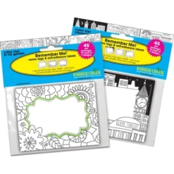 2pk 45ea Color Me! Cityscapes Remember Me! Self-Adhesive Name Tag Labels - Barker Creek