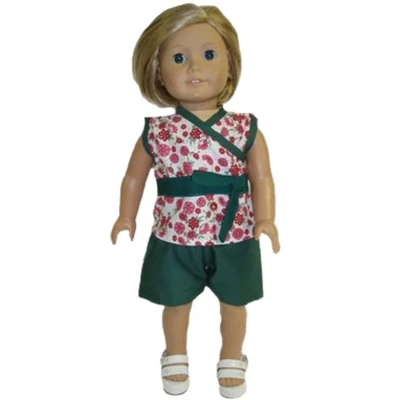 Matching Green Shorts And Top Girl And Dolls Size 6 5 Matching Green Shorts And Top Girl And Dolls Size 6 - Image 3