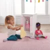 Badger Basket Doll Armoire W/ Hangers - White/Pink