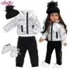 Sophia’s Silver Metallic Jacket, Black Side Stripe Joggers, Sneakers, & Hat For 18” Dolls, Silver/Black 1 Sophia’s Silver Metallic Jacket, Black Side Stripe Joggers, Sneakers, & Hat For 18” Dolls, Silver/Black -Best Toy Store GUEST 38cc360c b17d 4fa7 a324 b61c65727c27