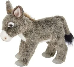 Bearington Pedro Plush Donkey Stuffed Animal, 12 Inches