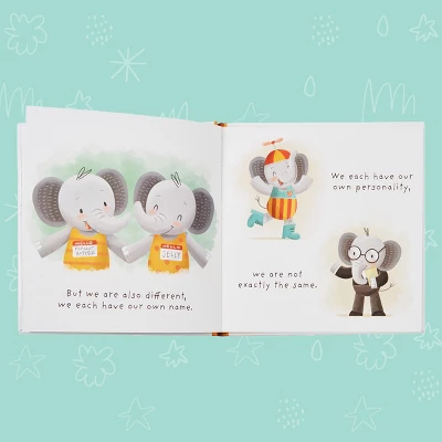 Tickle & Main We Are Twins, Baby And Toddler Twin Gift Set, Keepsake Book And Set Of 2 Plush Elephant Rattles For Boys And Girls 6 Tickle & Main We Are Twins, Baby And Toddler Twin Gift Set, Keepsake Book And Set Of 2 Plush Elephant Rattles For Boys And Girls - Image 4