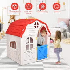 Costway Kids Cottage Playhouse Foldable Plastic Play House Indoor Outdoor Toy Portable -Best Toy Store GUEST 42d9ca03 559b 48e3 9d5c 3976e1b4a921