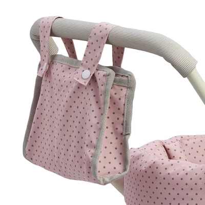 Olivia's Little World - Polka Dots Princess Baby Doll Deluxe Stroller - Pink & Gray 10 Olivia's Little World - Polka Dots Princess Baby Doll Deluxe Stroller - Pink & Gray - Image 8