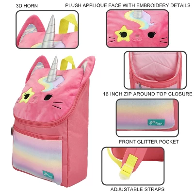 Squishmallows Sienna The Unicorn Cat Youth 16' Backpack 5 Squishmallows Sienna The Unicorn Cat Youth 16' Backpack - Image 3