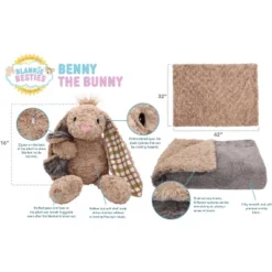 Plushible Blankie Besties 2-in-1 Plush And Blanket Benny The Bunny -Best Toy Store GUEST 4b284097 6634 4d54 9760 c47cb74db139