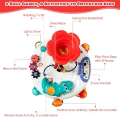 Costway Baby Toys Age 12+ Months Music Activity Table Toddler Learn Table W/ Light & Songs -Best Toy Store GUEST 4b379d3d fafa 413a b520 1c58805397d2