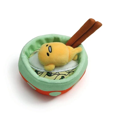 Enesco Gudetama The Lazy Egg Noodle Bowl W/ Chopsticks 4.5-Inch Plush 3 Enesco Gudetama The Lazy Egg Noodle Bowl W/ Chopsticks 4.5-Inch Plush