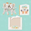 Tickle & Main We Are Twins, Baby And Toddler Twin Gift Set, Keepsake Book And Set Of 2 Plush Elephant Rattles For Boys And Girls