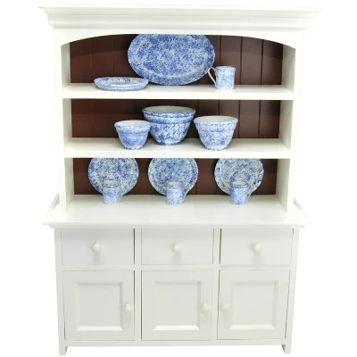 The Queen's Treasures 18 Inch Doll Wooden Farmhouse Cupboard Dish Hutch 6 The Queen's Treasures 18 Inch Doll Wooden Farmhouse Cupboard Dish Hutch - Image 4
