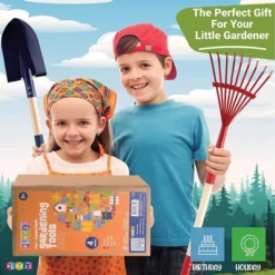 Kids Garden Tool Set Toy 4-Piece - Includes Shovel, Rake, Hoe, Leaf Rake Wooden Gardening Tools For Kids - Play22usa -Best Toy Store GUEST 5ab014f8 b078 442e be39 dc6d0ab90786