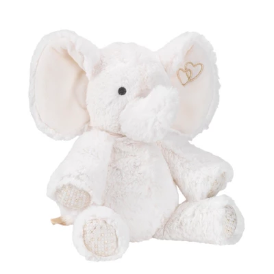 Lambs & Ivy Signature Jamboree Plush Elephant - Marshmallow - Gray, Gold, White 3 Lambs & Ivy Signature Jamboree Plush Elephant - Marshmallow - Gray, Gold, White