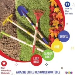 Kids Garden Tool Set Toy 4-Piece - Includes Shovel, Rake, Hoe, Leaf Rake Wooden Gardening Tools For Kids - Play22usa -Best Toy Store GUEST 630ba2f0 1ae6 4119 acbb 53f543aabc1a