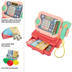 Toy Time Pretend Play Grocery Store Cash Register 30-Piece Playset - Pink -Best Toy Store GUEST 631eac4b 4dae 4a77 a470 8c0b40e33a10