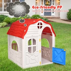 Costway Kids Cottage Playhouse Foldable Plastic Play House Indoor Outdoor Toy Portable -Best Toy Store GUEST 67c8dca3 fe4d 4daa 85b9 e05944207906