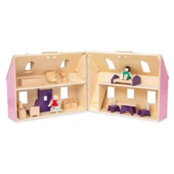 Melissa & Doug Fold And Go Wooden Dollhouse With 2 Dolls And Wooden Furniture -Best Toy Store GUEST 68483091 7716 494e a946 b404f96d2681
