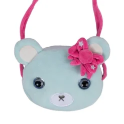 Adora Be Bright Purse For Little Girls - Stuffed Animal Bear Design - Eyes Light Up
