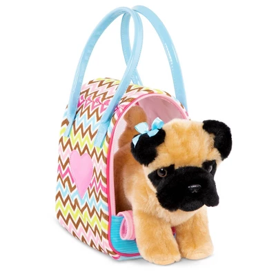Pucci Pups Zigzag Print Glam Bag With Pug Stuffed Animal 5 Pucci Pups Zigzag Print Glam Bag With Pug Stuffed Animal - Image 3