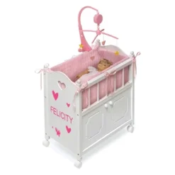 Badger Basket Cabinet Doll Crib With Gingham Bedding And Free Personalization Kit - White/Pink -Best Toy Store GUEST 6f8c47a0 3671 41ba 8704 a93504dcec33
