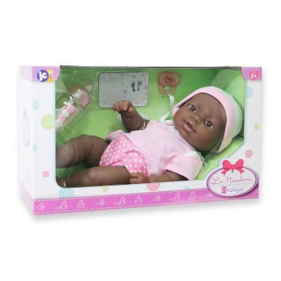JC Toys La Newborn 12" African American All Vinyl Nursery Gift Set Doll 4 JC Toys La Newborn 12" African American All Vinyl Nursery Gift Set Doll - Image 2
