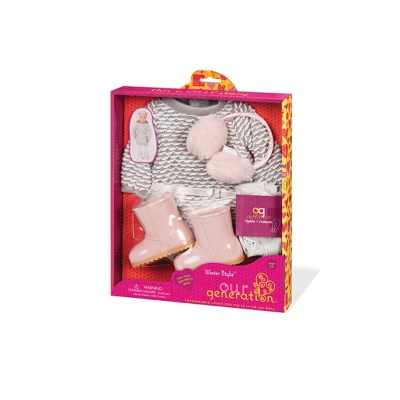 Our Generation Winter Style Dress & Earmuffs Outfit For 18" Dolls 4 Our Generation Winter Style Dress & Earmuffs Outfit For 18" Dolls - Image 2
