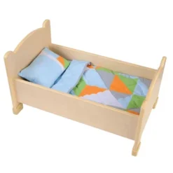 Kaplan Early Learning Wooden Doll Bed With Bedding -Best Toy Store GUEST 8045e41c 0147 4250 8d13 bfebcfd89b35