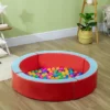 Outsunny Indoor/Outdoor Memory Foam Ball Pit For Toddlers 1-3 Sensory Toy, Red -Best Toy Store GUEST 81bc5b14 21b8 49da 8121 287b4292140f