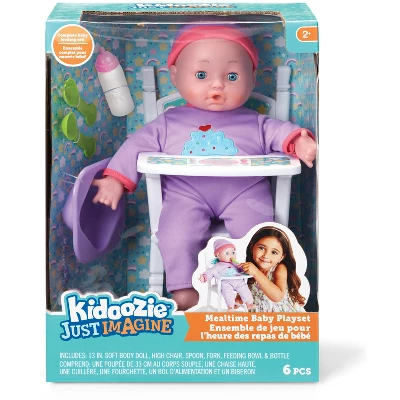Kidoozie Just Imagine Mealtime Baby Playset For Pretend Play, Includes Baby Doll, High Chair And Feeding Accessories, Ages 2+ 9 Kidoozie Just Imagine Mealtime Baby Playset For Pretend Play, Includes Baby Doll, High Chair And Feeding Accessories, Ages 2+ - Image 7