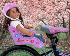 Ride Along Dolly Bike Seat For American Girl Doll, Purple