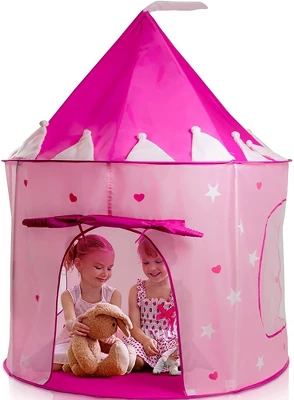 Play Tent Princess Pink Castle Glowing In The Dark Stars - Portable Kids Play Tent Fordable Into A Carrying Bag For Outdoor And Indoor Use - Play22usa 3 Play Tent Princess Pink Castle Glowing In The Dark Stars - Portable Kids Play Tent Fordable Into A Carrying Bag For Outdoor And Indoor Use - Play22usa
