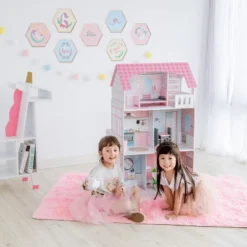 Teamson Kids 'Wonderland' Children's 2 In 1 Doll House & Play Kitchen TD-12515P -Best Toy Store GUEST 8abe9936 d23b 445d 8241 28670f4ebd5a