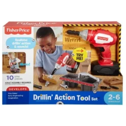 Fisher Price Fisher-Price Drillin' Action Tool Set - Realistic Drillin' Action & Sounds - 11 Piece Set -Best Toy Store GUEST 8bbd5479 6267 42e1 bea3 134cd61696de