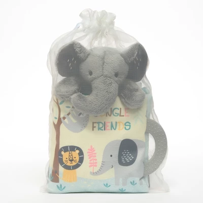 Lambs & Ivy Jungle Friends Developmental Soft Book & Elephant Plush Toy Gift Set 3 Lambs & Ivy Jungle Friends Developmental Soft Book & Elephant Plush Toy Gift Set