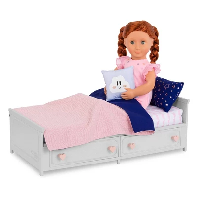 Our Generation Starry Slumbers Platform Bed Furniture Accessory Set For 18" Dolls 3 Our Generation Starry Slumbers Platform Bed Furniture Accessory Set For 18" Dolls