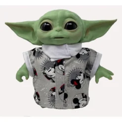 Mandalorian Yoda The Child Visits Mickey And Minnie In A Summer Robe