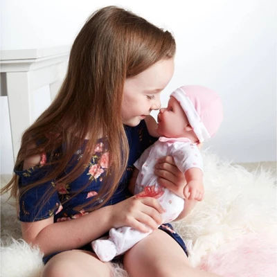 JC Toys La Baby 16" Doll - Pink Flower Outfit 4 JC Toys La Baby 16" Doll - Pink Flower Outfit - Image 2