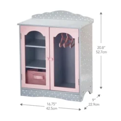 Olivia's Little World Polka Dots Princess Toy Closet With Hangers For 18" Dolls, Gray/Pink -Best Toy Store GUEST 975b3ef4 1c5d 4f65 8056 fa1ca6e0a2a5