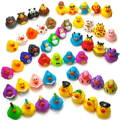 Kicko 2" Assorted Rubber Ducks In Bulk, 50 Pack 7 Kicko 2" Assorted Rubber Ducks In Bulk, 50 Pack - Image 5