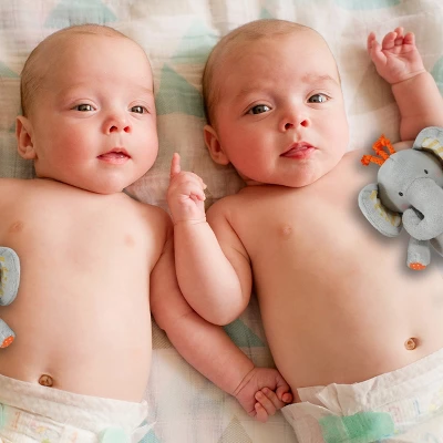 Tickle & Main We Are Twins, Baby And Toddler Twin Gift Set, Keepsake Book And Set Of 2 Plush Elephant Rattles For Boys And Girls 4 Tickle & Main We Are Twins, Baby And Toddler Twin Gift Set, Keepsake Book And Set Of 2 Plush Elephant Rattles For Boys And Girls - Image 2