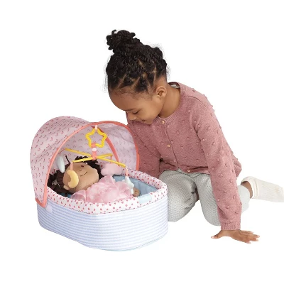 Manhattan Toy Stella Collection Soft Baby Doll Crib With Removable Canopy And Mobile For 12" To 15" Baby Dolls 4 Manhattan Toy Stella Collection Soft Baby Doll Crib With Removable Canopy And Mobile For 12" To 15" Baby Dolls - Image 2
